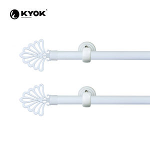 KYOK Fan-Shaped <b>Curtain</b> Rods - Multi-Color Hollow Finial Window Treatment for Bedroom Living Room - Product Image 5