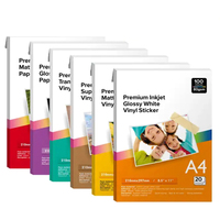 Papier autocollant photo brillant et imprimable imperméable à l'eau Feuilles de papier adhésif A3 A4 90gsm 135gsm imperméable pour imprimante