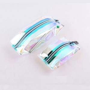 Bolsa de Maquillaje Impermeable Holográfica de TPU para Mujer, Estuche de Almacenamiento de Cosméticos, Bolsa de Viaje con Cierre - Product Image 4