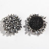 Boutons en strass de cristal 3D en forme de fleur, appliques en feutre pour sacs et chaussures, à coudre
