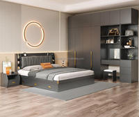 Juego de Dormitorio Love Zone de Lujo Moderno, Tamaño King, Madera Sólida, para Hotel o Apartamento, con Garantía de 3-5 Años y Diseño Ecológico