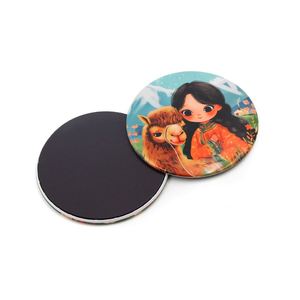 Premium Quality Custom Round Color <b>Fridge</b> Magnet Button Badge Magnetic Pictures for Refrigerator - Product Image 5