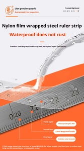 Metro a Nastro in Acciaio Lion di Prima Classe, Precisione 30m, Righello di Alta Precisione, Grande Strumento di Misurazione in Acciaio Plastico - Product Image 5