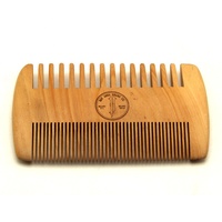 Kit de toilettage de barbe personnalisé avec logo : ciseaux de barbier, brosse à barbe, peigne en bois