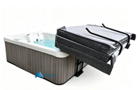 Support de levage moderne de haute qualité pour couvercle de baignoire de massage spa, noir et antirouille