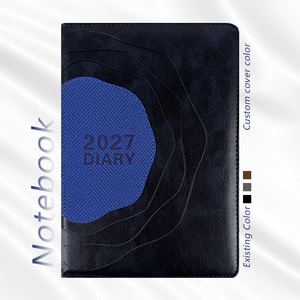 Diario de Cuero en Blanco A5, Cuaderno de Tapa Dura con Encuadernación Cosida, Logotipo Personalizado en Relieve, Agenda 2027, Regalo Corporativo Empresarial - Product Image 4