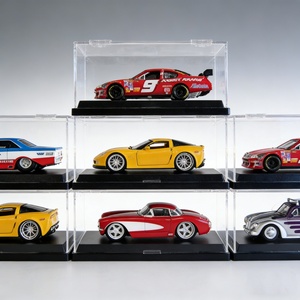 Custom Clear Acrylic Modern Customized Wall Mount <b>Display</b> <b>Case</b> with Dustproof Door for Model Toy Cars - Product Image 6
