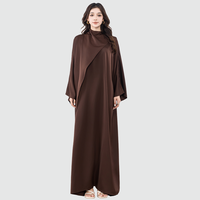 Robe longue drapée pour femmes musulmanes, coupe ample, design unique, logo personnalisé OEM, élégante et modeste