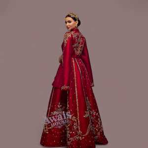 ชุดเดรสยาวแบบดั้งเดิมของดูไบ คาฟตันอาบายะสีแดง เสื้อผ้ามุสลิมอิสลาม ชุดอาบายะมุสลิม เสื้อคลุม ดูไบ คาฟตันแบบโมร็อกโก - Product Image 6