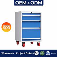 Armoire à outils roulante en acier robuste avec tiroirs verrouillables, chariot de rangement mobile pour atelier, garage, mécanicien, poste de travail