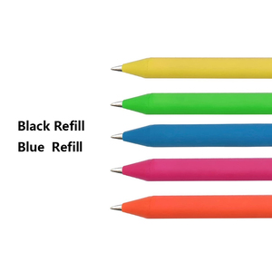 Bolígrafos Promocionales de Plástico Personalizados con Logotipo Impreso, Tinta Azul/Negra Recargable, Estilo Multicolor con Recubrimiento de Goma - Product Image 5