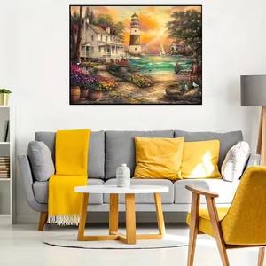 Belle bricolage 5D diamant peinture usine bord de mer <span class=keywords><strong>phare</strong></span> mur Art diamant peinture broderie Kits à la main maison - Product Image 2