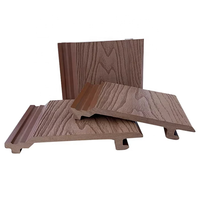 Panneaux muraux décoratifs en bois composite gaufré à rainures en V, résistants au soleil et imperméables, pour extérieur, suspension de plafond de villa
