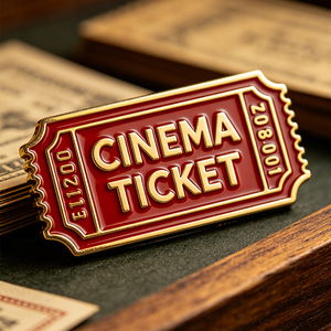 Aimants de réfrigérateur personnalisés en métal avec coupe de billet de cinéma, thème cinématographique, en émail souple ou dur, pour cadeaux souvenirs - Product Image 3