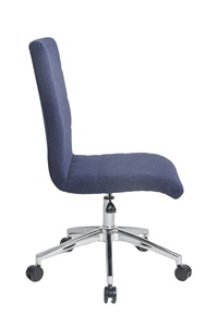 Silla de Oficina Moderna de Tela Azul, Giratoria, Ejecutiva, Sin Brazos, Opción de Venta al Por Mayor Disponible - Product Image 2