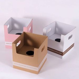 Nouveauté : boîte à fleurs unique pour bonsaï, boîte à fleurs pliée carrée, boîte cadeau pour fleuriste, matériau d'emballage - Product Image 4