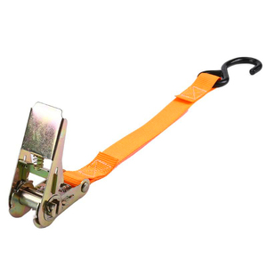 Cinghie a cricchetto arancioni per impieghi gravosi con ganci a S e fibbia in metallo resistente per portapacchi auto - Product Image 1