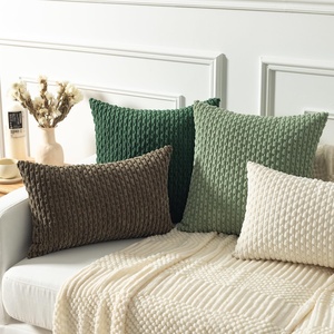 Farmhouse Boho Home Decor Sage <strong>Green</strong> 18x18 Inch Woven Solid <strong>Cushion</strong> Covers for Living Room Hotel <strong>Sofa</strong> Bed - Product Image 4