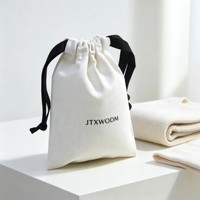 Sac à poussière en coton avec cordon de serrage, logo imprimé sur mesure, pour chaussures, sacs à main, vêtements, rangement de voyage, petit et grand format