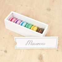 Carton personnalisé de luxe noir, cadeau alimentaire, biscuits, Macaron, emballage en papier, boîte à macarons, vente en gros