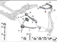 Bras de suspension supérieur avant droit en aluminium forgé avec rotule, référence OE 31106883116, pour rénovation/amélioration, compatible G05 G06 G07