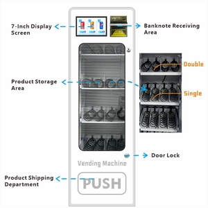 Tùy chỉnh màu Trắng môi trường xung quanh nhiệt độ kim loại Máy bán hàng tự động SDK màn hình cảm ứng POS tích hợp đồ uống đồ ăn nhẹ nhiều thanh toán - Product Image 4