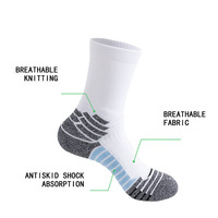 Chaussettes de sport personnalisées avec logo pour hommes et femmes, course à pied, basketball, football, chaussettes de sport rembourrées, vente en gros OEM