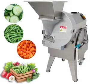 Mesin pemotong buah sayuran multifungsi, mesin pengiris dan sayuran komersial multifungsi pemotong wortel jahe