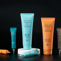 Tube souple cosmétique en plastique blanc mat avec bouchon à pression et capuchon rabattable pour crème, lotion hydratante, soins de la peau, emballage vide de 150 ml