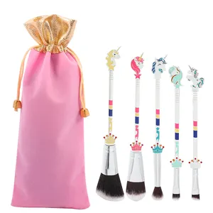 Nuovo arriva 5 pezzi Licorne Metal Kawaii Fairy Makeup Brush Set ombretto fard Foundation evidenzia pennello correttore
