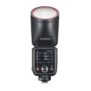 แฟลชไร้สาย Godox V100 <span class=keywords><strong>C</strong></span> สำหรับถ่ายภาพแบบพกพา กำลังไฟ 100W สีดำ ระบบ TTL อัตโนมัติ อุณหภูมิสี 3300K+200K สำหรับกล้อง <span class=keywords><strong>Fujifilm</strong></span> ขายส่ง - Product Image 1