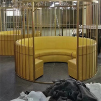 Meubles commerciaux modernes d'acier inoxydable de cabines de sofa de café d'hôtel et de restaurant
