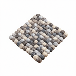 <b>Coasters</b> In Natural Tones 20X20Cm Wool Felt Square <b>Drink</b> Mat <b>For</b> Table Use - Product Image 2