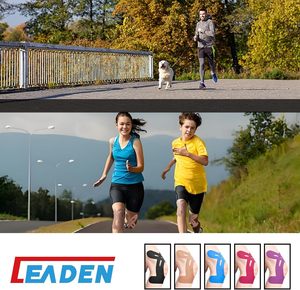 Gran oferta, parches de cinta de terapia de kinesiología de algodón elástico, logotipo personalizado en forma de T precortado para deportes de rodilla, impresión impermeable - Product Image 4