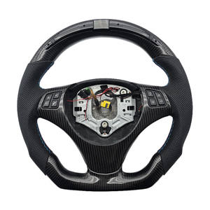 Nouveau produit en gros M Performance cuir perforé en fibre de carbone Led pour BMW E90 volant automatique - Product Image 1