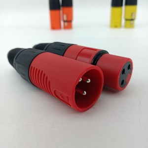 Connecteur audio XLR mâle/femelle 3 pôles/3 broches en plastique Ecodi D1039 pour microphone, haut-parleur, équipement sonore - Product Image 4