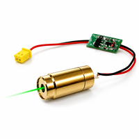 Module laser vert ZhonNa 532nm 35mW avec boîtier en cuivre, source lumineuse à diode pour positionnement et visée, accessoires d'alignement industriel