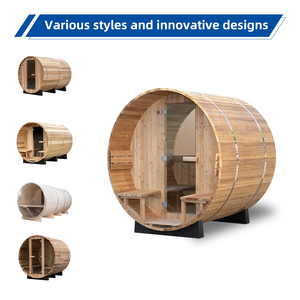 Sauna de Madera Sólida de Hemlock para Casa, <span class=keywords><strong>Camping</strong></span>, Aire Libre y Parque, Cabina Larga con Ventana Panorámica de Vidrio, Juego de Muebles para 2 Personas, con Conexión Eléctrica - Product Image 2