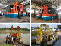 Plateforme de dragage submersible avec pompe électrique robuste pour le sable.