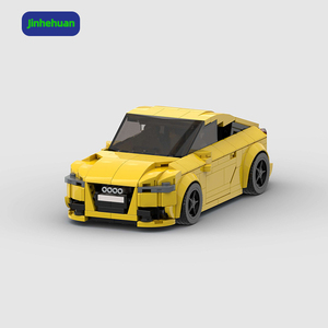 Kreative Ziegel Spielzeug für Kinder Geschenk Kunststoff Moc Kleines gelbes Auto Modell Mini Abs Zusammen gebaut Super Cars Jungen Spielzeug Baustein Sets - Product Image 1