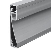 Plinthe lumineuse à LED dimmable en alliage d'aluminium anodisé couleur argent série T5 6063, vente en gros par le fabricant Tungwille