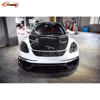 Kit de carrosserie demi-fibre de carbone style MSY avec pare-chocs, capot pour Porsche Panamera 971 2017-2019