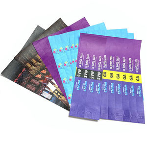 GA <span class=keywords><strong>svip</strong></span> สายรัดข้อมือกระดาษแบบใช้แล้วทิ้งแบบมีกาวในตัวสำหรับงานปาร์ตี้โลโก้ - Product Image 1