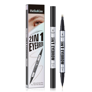 Lápiz Delineador de Cejas Líquido de Doble Punta, Resistente al Agua, de Secado Rápido y Larga Duración, 5 Colores Disponibles, con Cepillo y Punta Bifurcada, Etiquetado Personalizado - Product Image 1