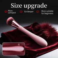 Mini vibromasseur discret en forme de pinceau de maquillage - Masseurs personnels, pinceau de maquillage 2 en 1 et stimulateur clitoridien G-Spot, jouets sexuels
