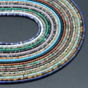 도매 2X3mm 원통형 페르시 청금석 장미 석영 청록색 소달라이트 흑요석 apacer 구슬 DIY 보석 액세서리 - Product Image 5