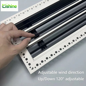 Diffuseur linéaire invisible en plastique ABS, grille d'aération encastrée pour système de ventilation de plafond CVC moderne - Product Image 3