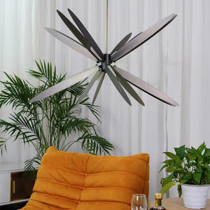 Lustre Libellule Pendentif Starburst moderne <span class=keywords><strong>avec</strong></span> des lames inspirées de libellules en noir et laiton, <span class=keywords><strong>plafonnier</strong></span> de déclaration - Product Image 3