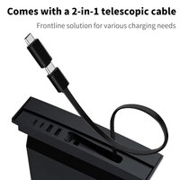 Station d'accueil USB multifonction CE Rohs PD 27W à charge rapide avec port Type-C et câble rétractable pour Tesla Model 3/Y