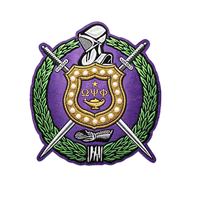 Écusson brodé 3D en chenille personnalisé Omega Psi Phi Fraternity, écusson grec écologique thermocollant pour vestes, chapeaux et tissus